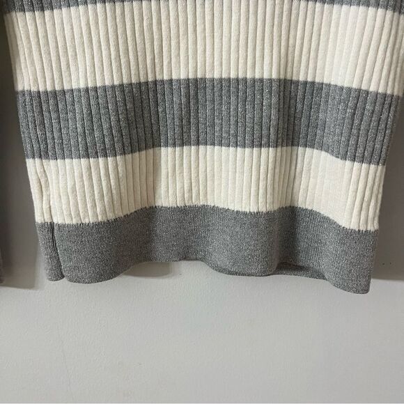 Talbots Turtleneck Sweater - Size Small - Gray & White Striped - Picture 10 of 10